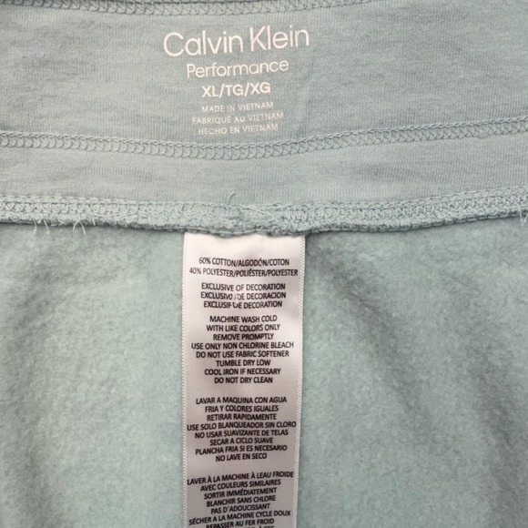 Calvin Klein Performance Light Blue Wide Leg Crop Sweatpants Women XL TG XG - Picture 8 of 9